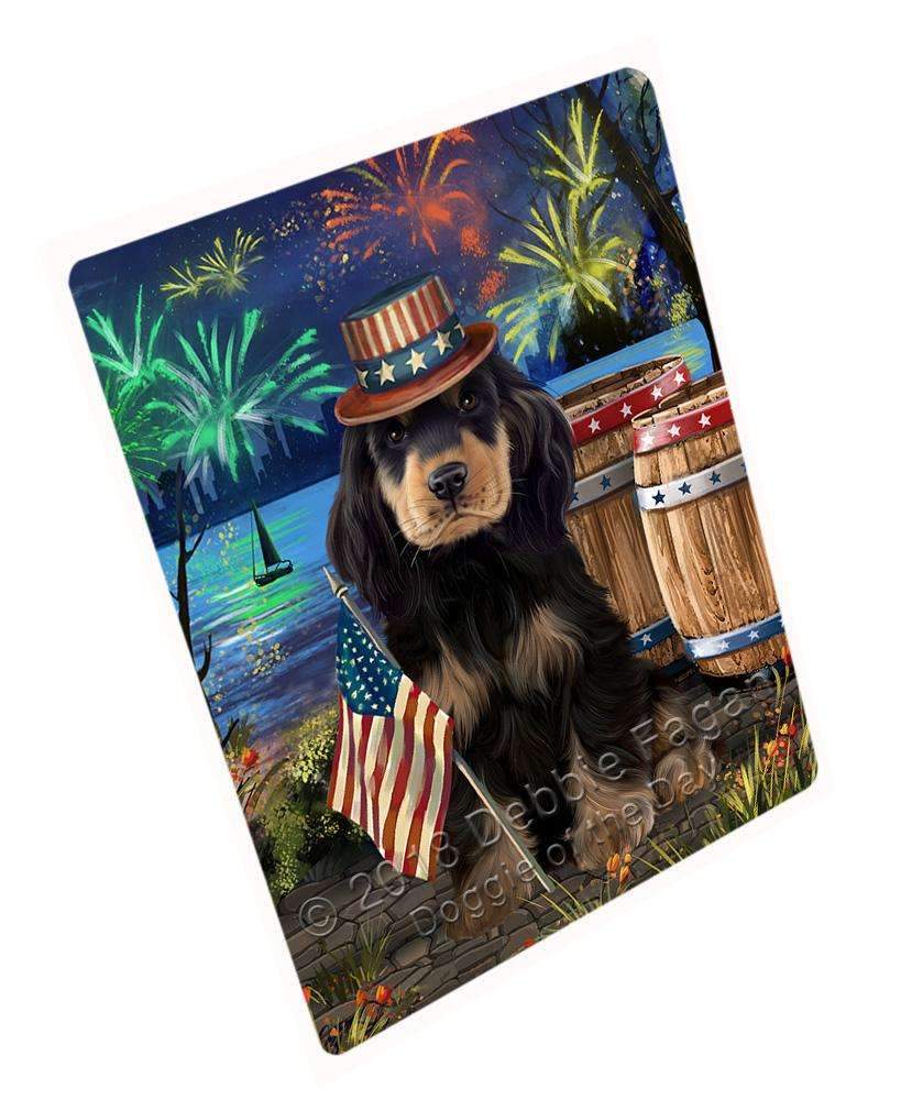 4Th Of July Independence Day Fireworks Cocker Spaniel Dog At The Lake Blanket Blnkt76296