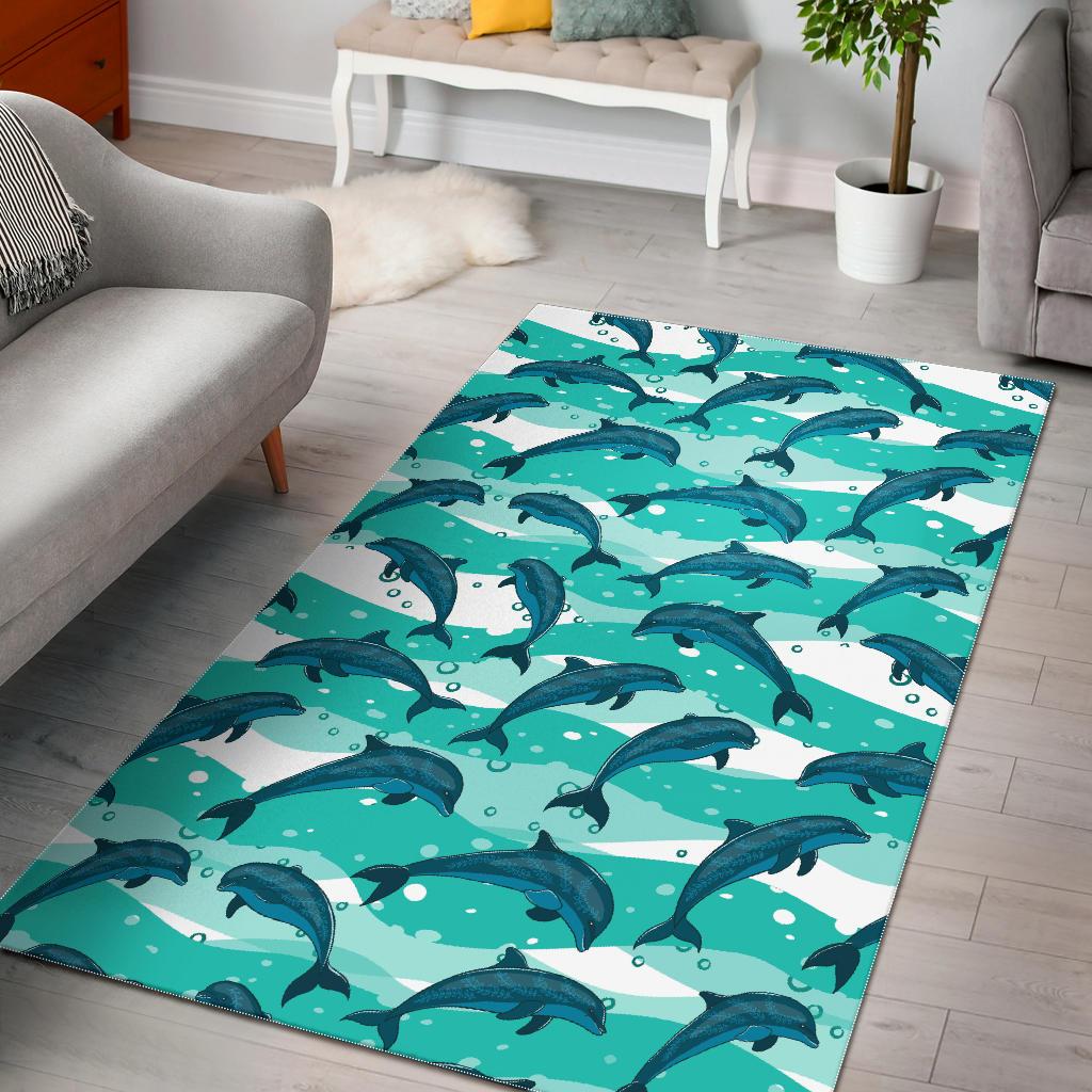 Dolphin Sea Pattern Area Rug