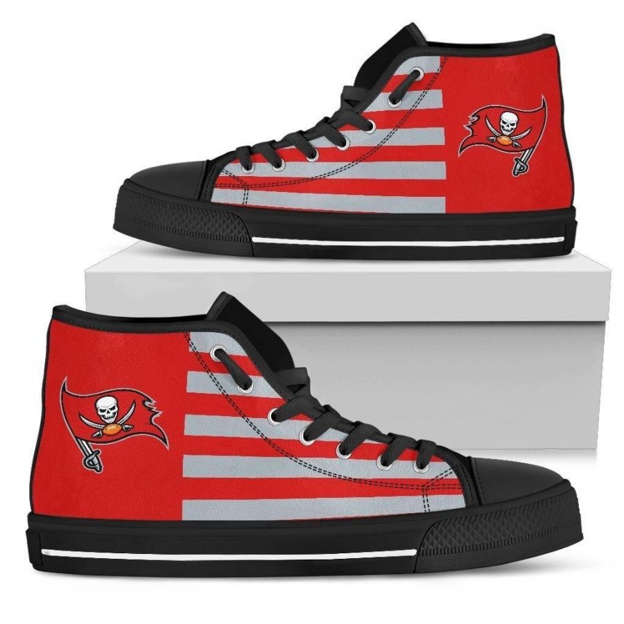 American Flag Tampa Bay Buccaneers High Top Shoes #353