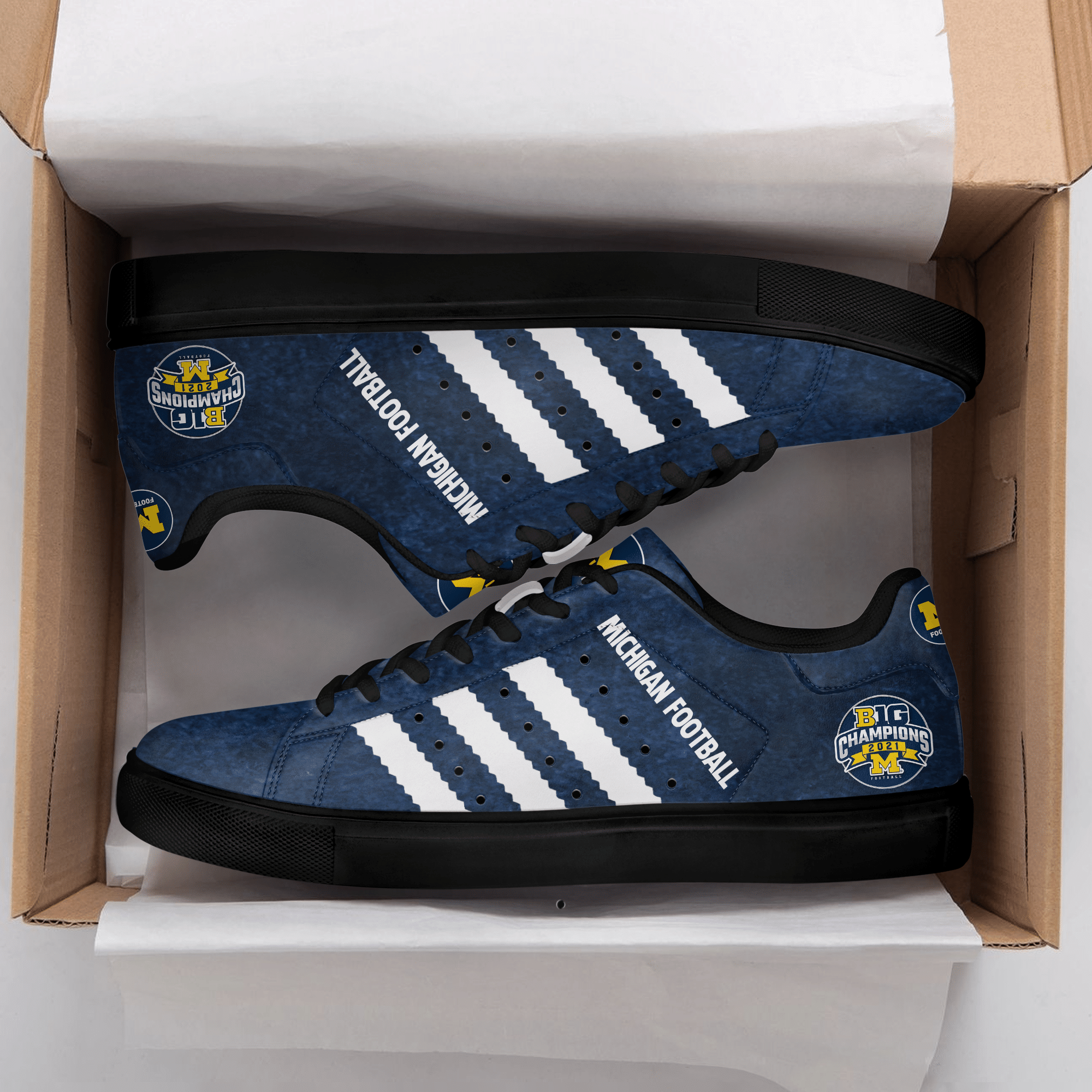 Michigan Wolverines Big10 Champion Low Top Shoes V14