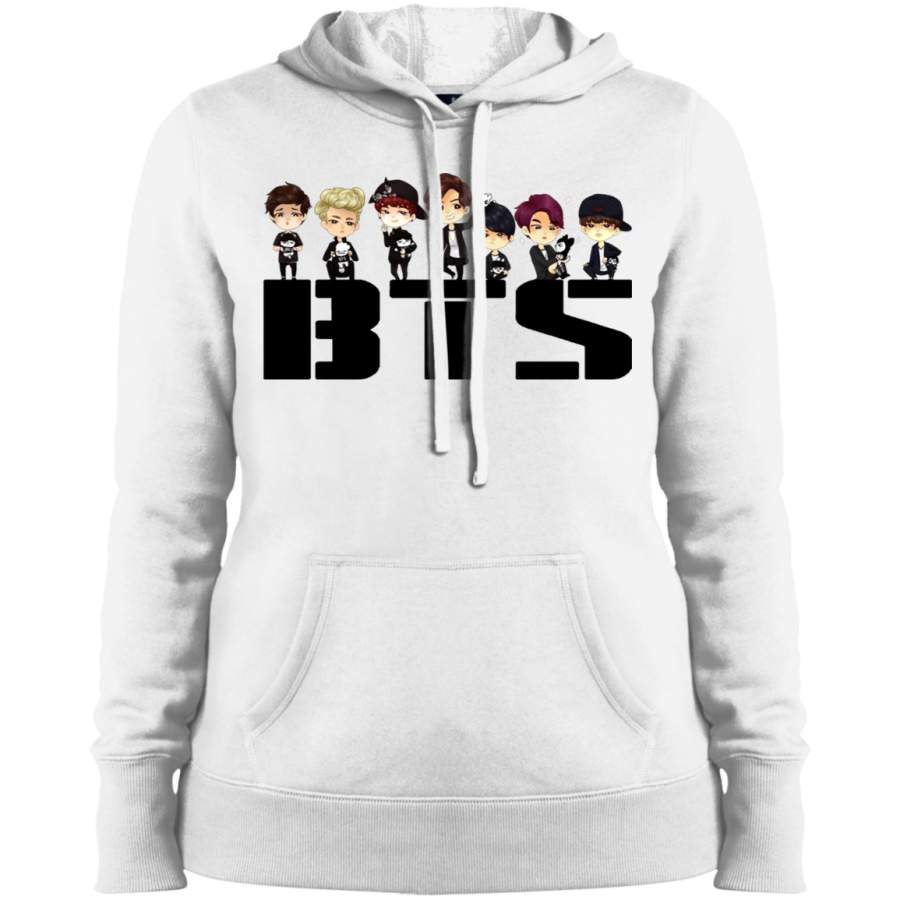 AGR BTS Bangtan Boys BTS CARTOON Ladies’ Pullover Hooded Sweatshirt