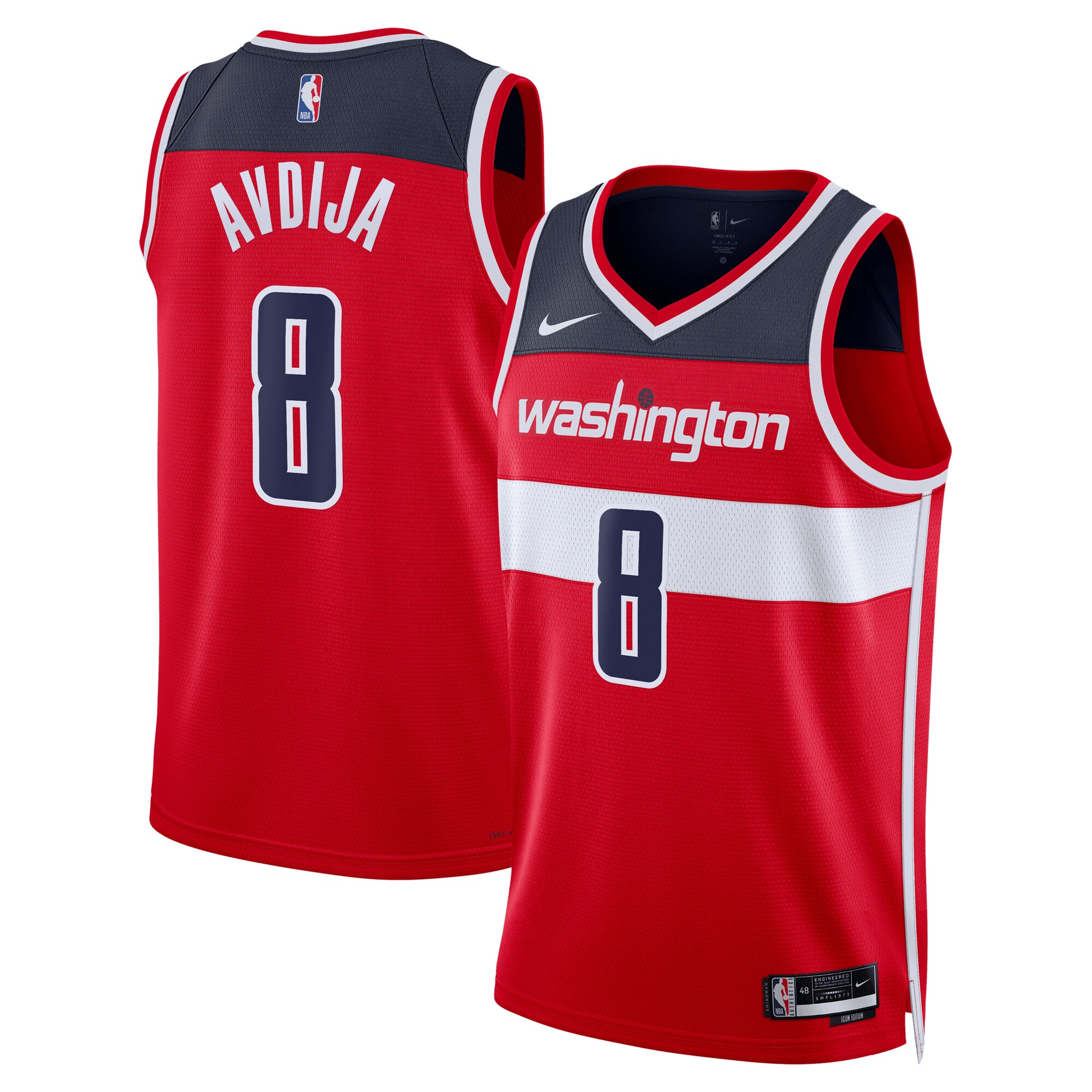 Washington Wizards Icon Edition Swingman Jersey – Red – Deni Avdija – Unisex