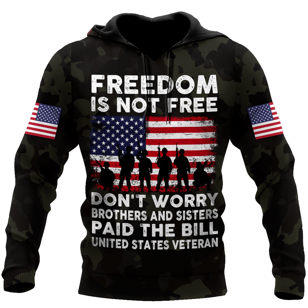 Us Veteran Freedom Is Not Free 3D All Over Printed Hoodie For Men Women For Men And Women