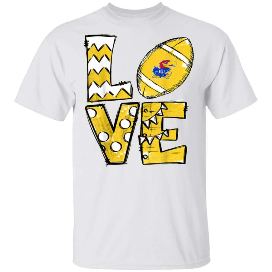 Design_Kansas Jayhawks Stacked Love Tailgate Game day Student TShirt