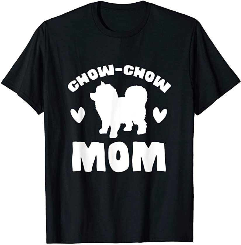 Chow-chow Mom Dog Silhouette Breed Puppy Pet Lover Gift T-Shirt