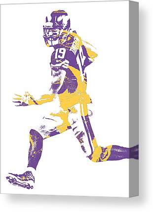 Adam Thielen Minnesota Vikings Pixel Art 10 Joe Hamilton Canvas Print