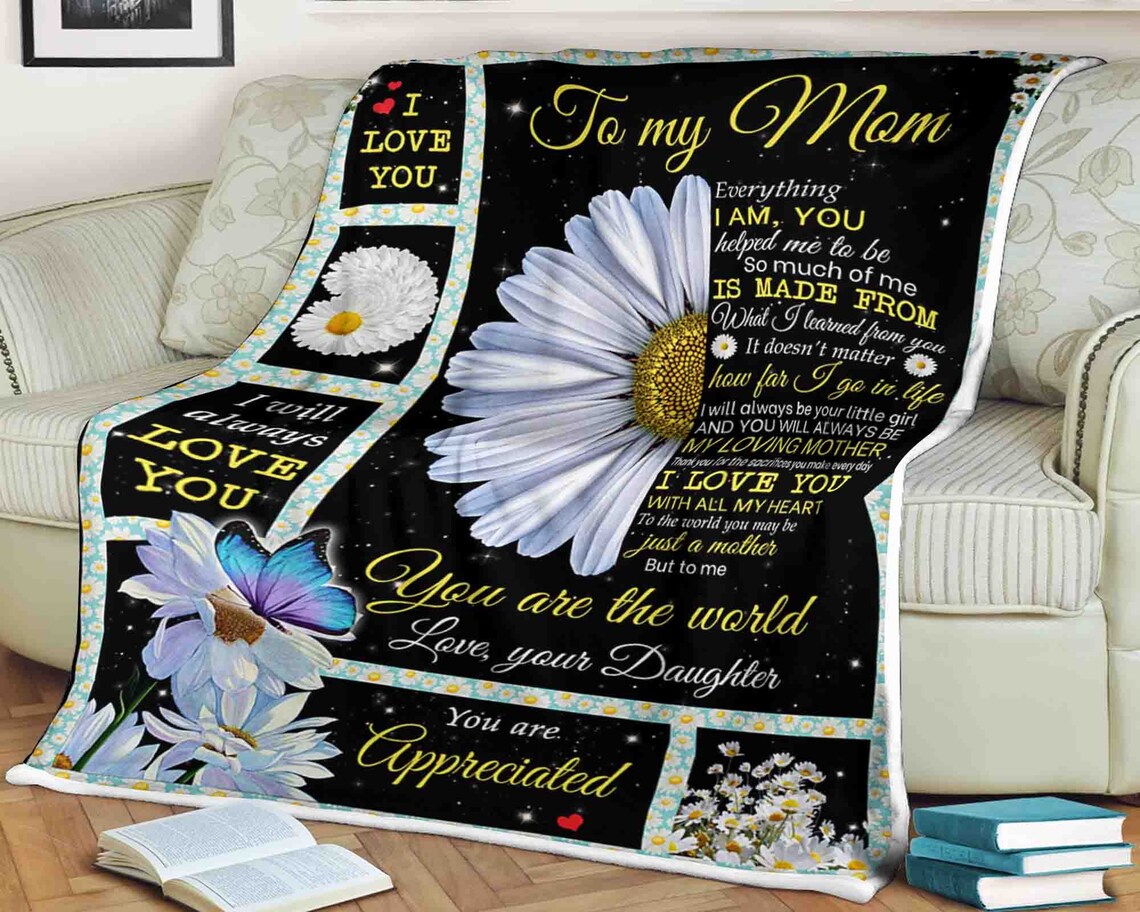 To My Mother You Helped Me To Be So Much Of Me Fleece Blanket Gift For Family,Birthday,Parents,Mother,Mom Gift Home Decor Bedding Couch Sofa Soft And Comfy