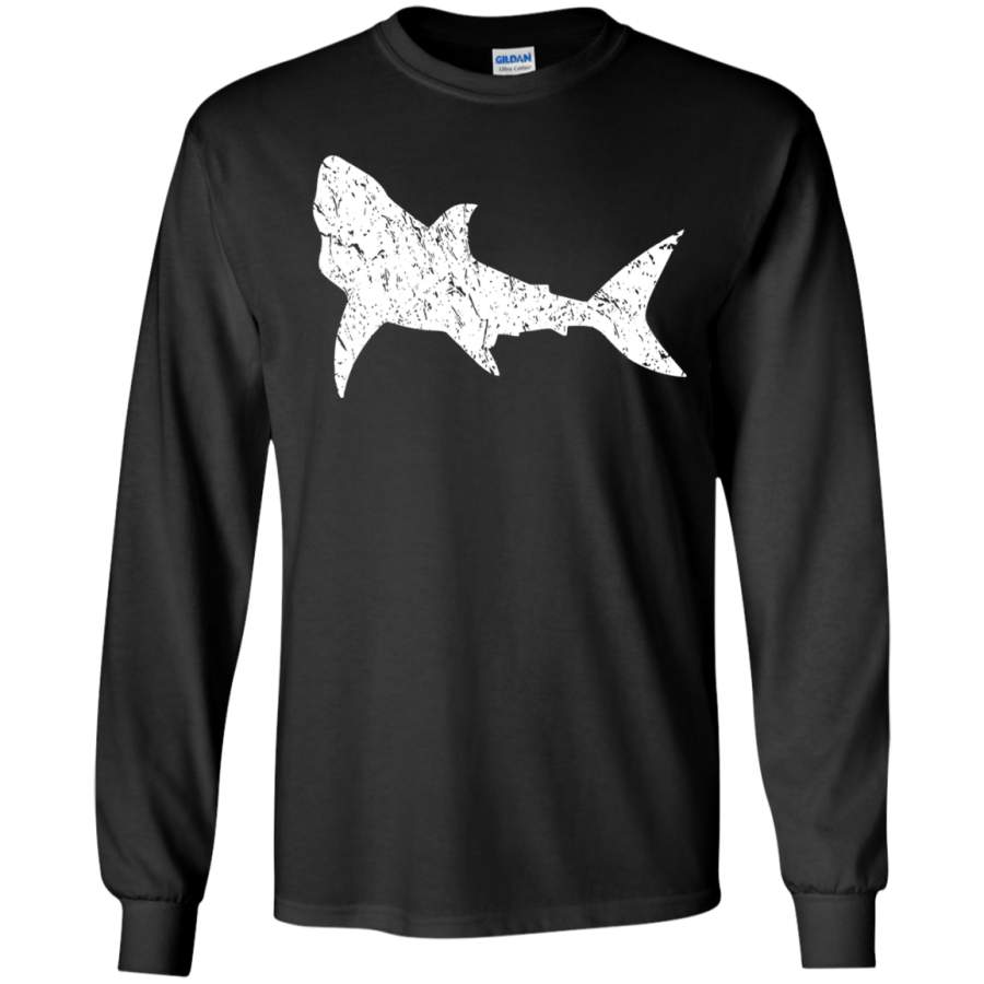 Shark Vintage Distressed Look – LS hoodie sweatshirt – TEEEVER