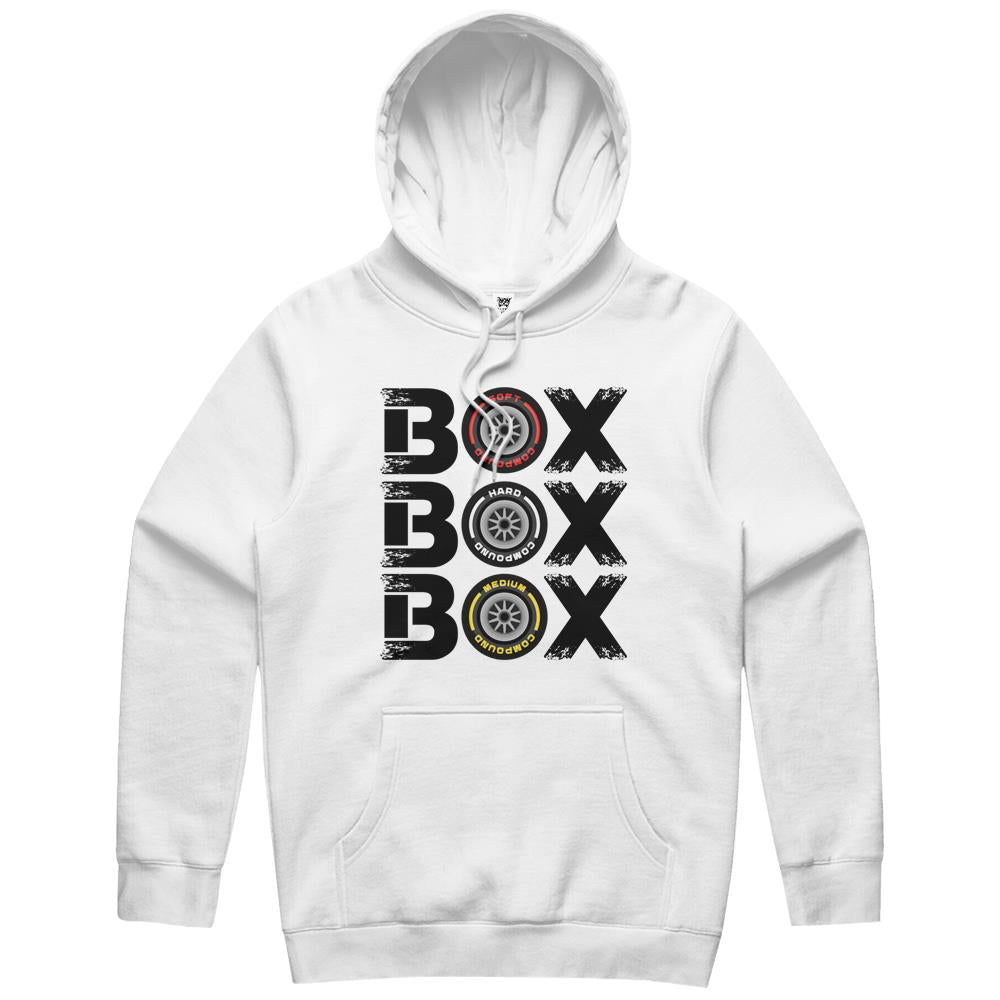 Box Box Box F1 Tyre Compound V2 Design Hoodie