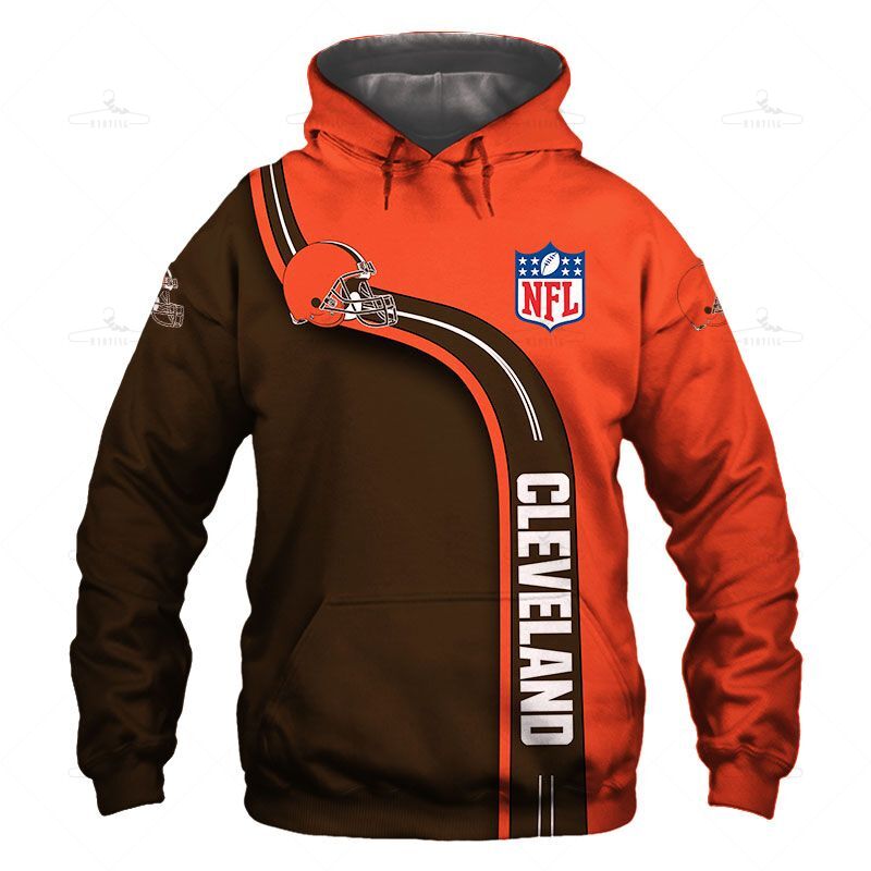 Cleveland Browns Zip Hoodie 3D Cute Sweatshirt Pullover Gift S