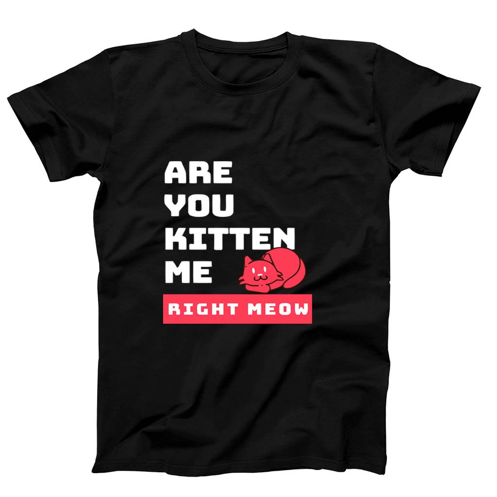 Are You Kitten Me Right Meow Two Men’s T-Shirt Tee