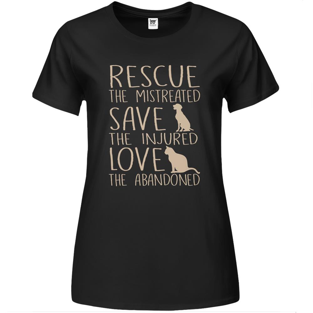 Rescue Save Love – Cute Animal Rescue Dog Cat Lovers Premium Womens T Shirts