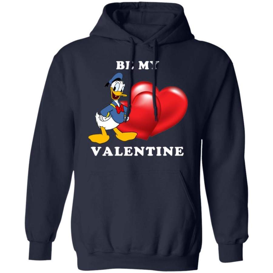 Valentine’s Hoodie Be My Valentine Donald Duck Hoodie Lovely Gift VA12