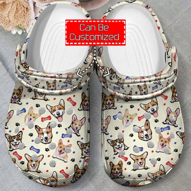 Animal Print – Pembroke Welsh Corgi Pattern Clog Shoes For Men And Women