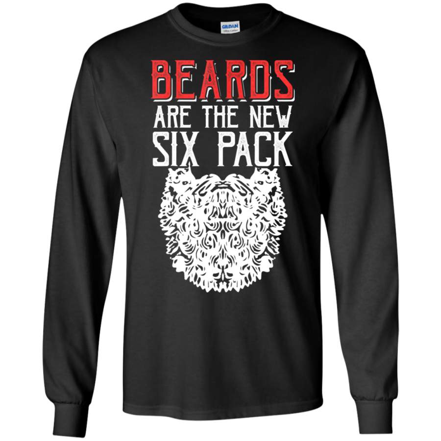 AGR Beards Are The New Sixpack Funny Long T-shirt