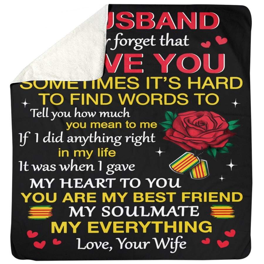 You Are My Soulmate Wonderful Gift From Wife To Husband Sherpa Blanket