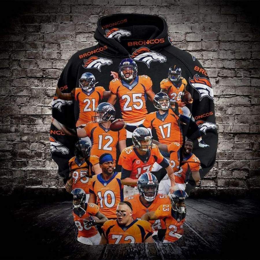 Denver Broncos Men’S Classic Hoodie Unisex 3D All Over Print