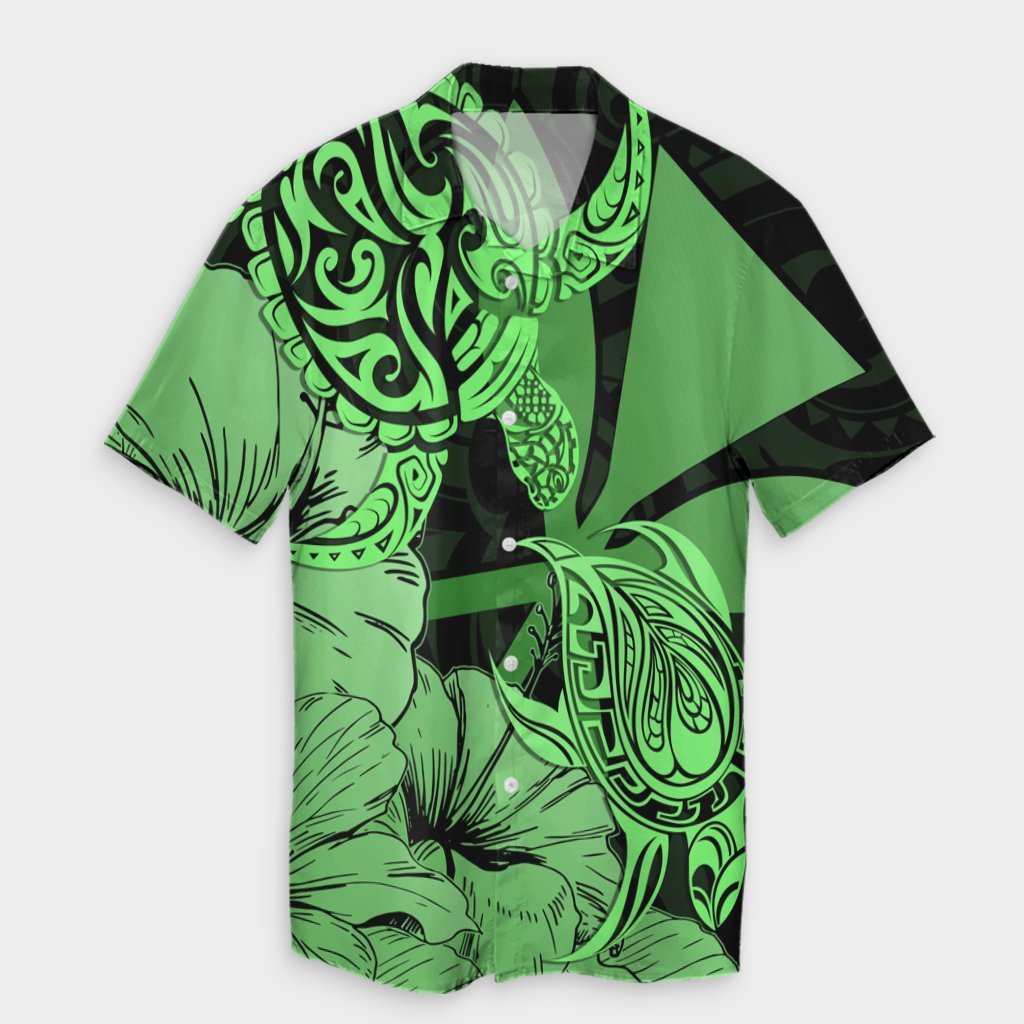 Hawaii Turtle Hawaiian Shirt Polynesian Hibiscus Art Ver 2.0 Green – AH – JR