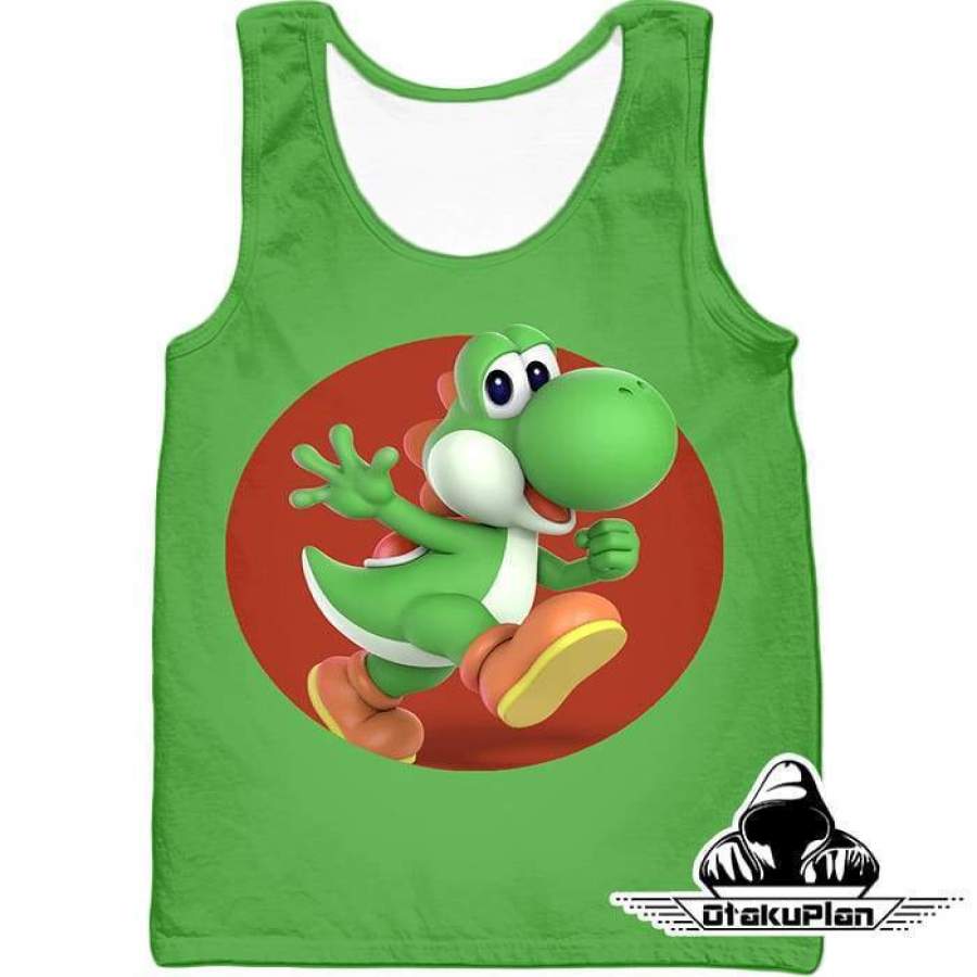 Super Cool Marios Dino Friend Yoshi Promo Amazing Green Tank Top