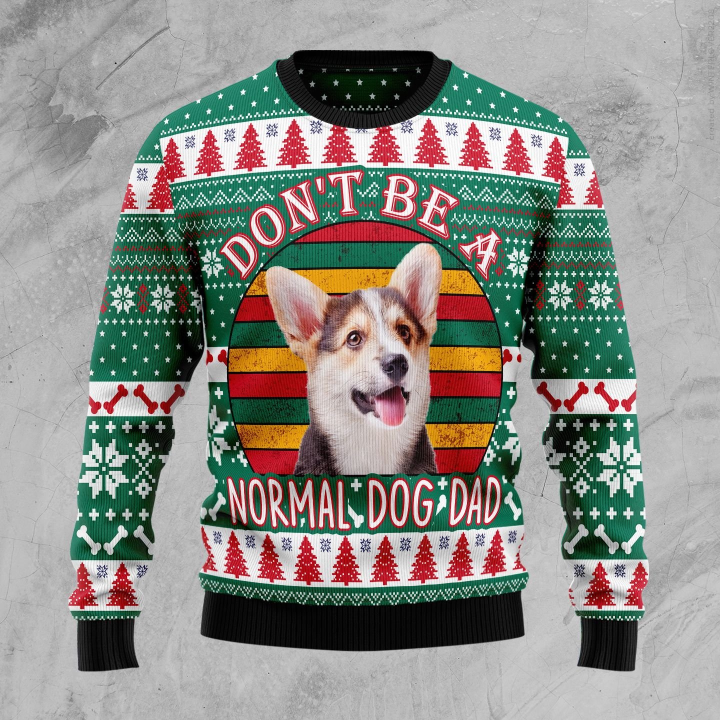 Welsh Corgi Dog Dad TG51110 Ugly Christmas Sweater