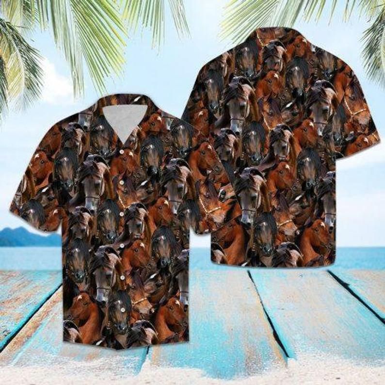 Arabian Horse Brown Unique Design Hawaiian Shirt Dhc18064148