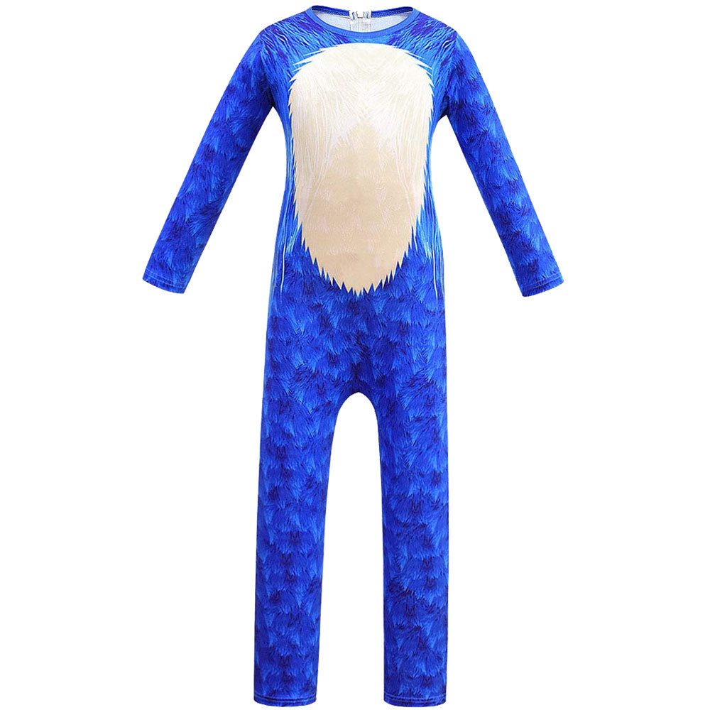 NEW Sonic The Hedgehog Kids Game Character Costumes Boys Girls Halloween Cosplay Theme Party Role Playing Dress Up Suit alx