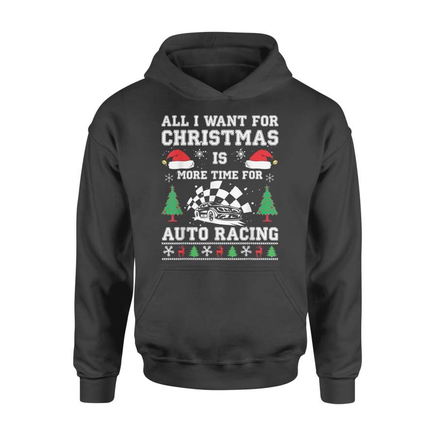 Auto Racing Christmas Quote Ugly Car Racing Design Gift T-Shirt – Standard Hoodie
