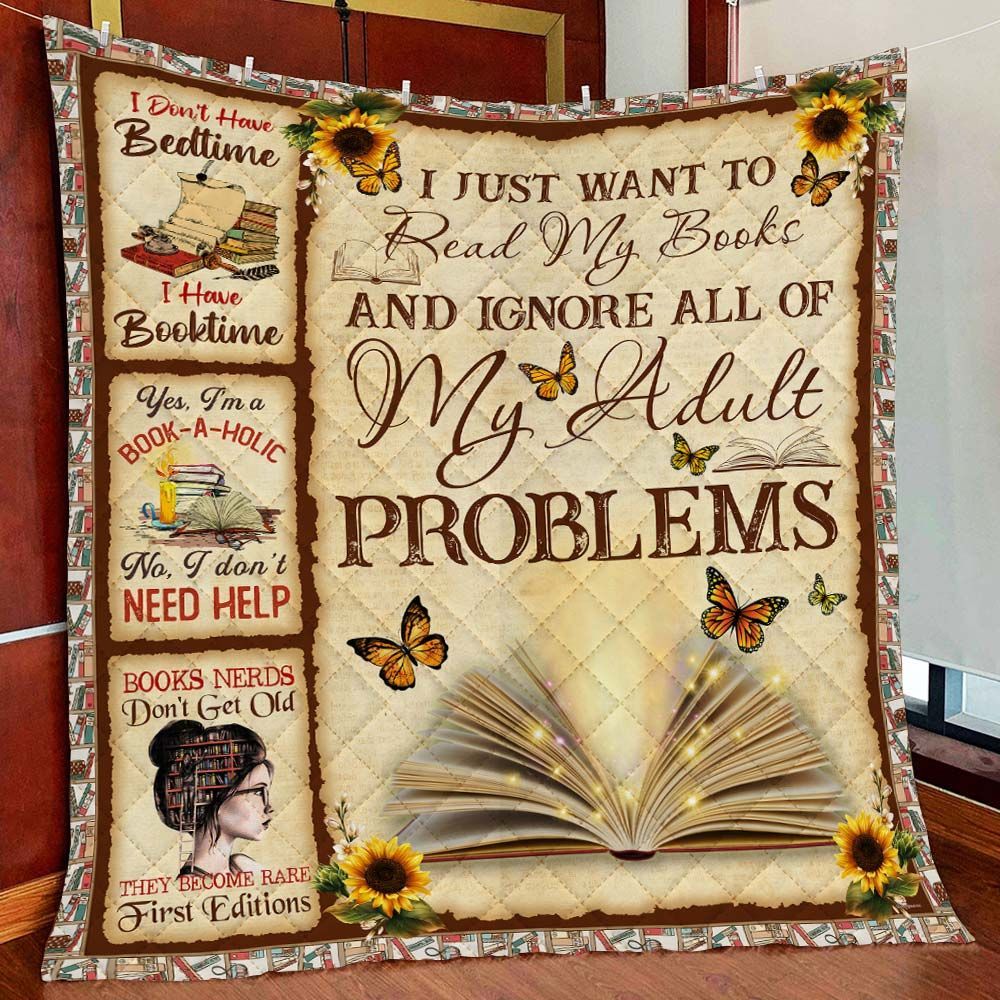 Book Lover. I Just Want To Read My Books Quilt Blanket