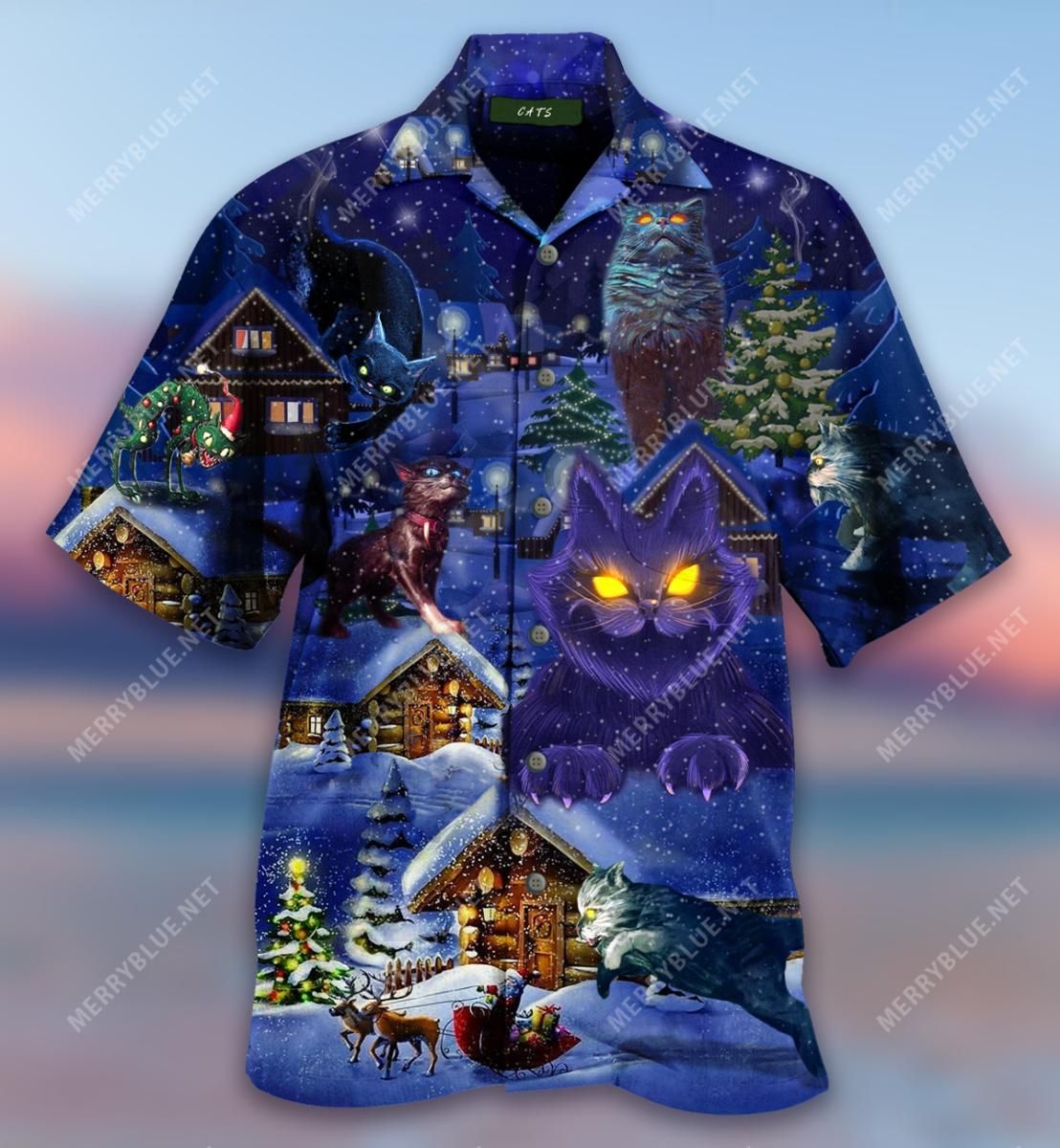 The Yule Cat Is Coming Aloha Hawaiian Shirt Colorful Short Sleeve Summer Beach Casual Shirt For Men And Women