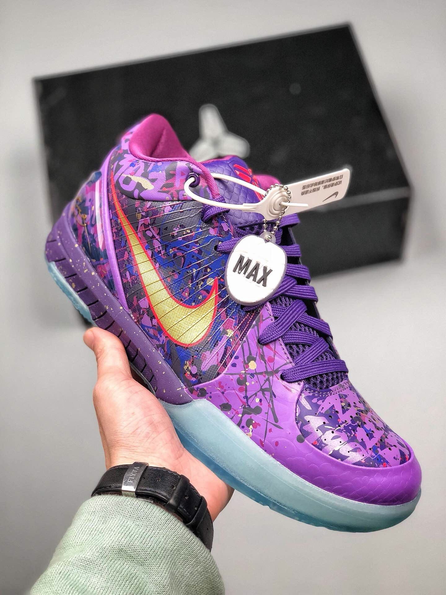 Nike Zoom Kobe 4 Prelude Court PurpleMetallic Gold-Purple Venom 5338428