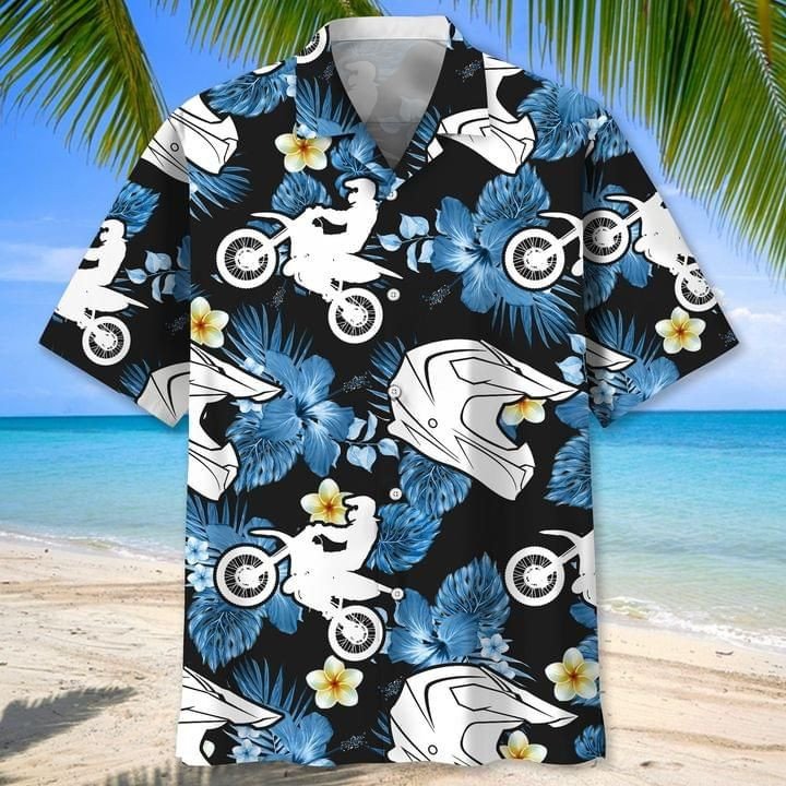 Motor Racing Tropical Print Short Sleeve Hawaii Casual Shirt Ha52416