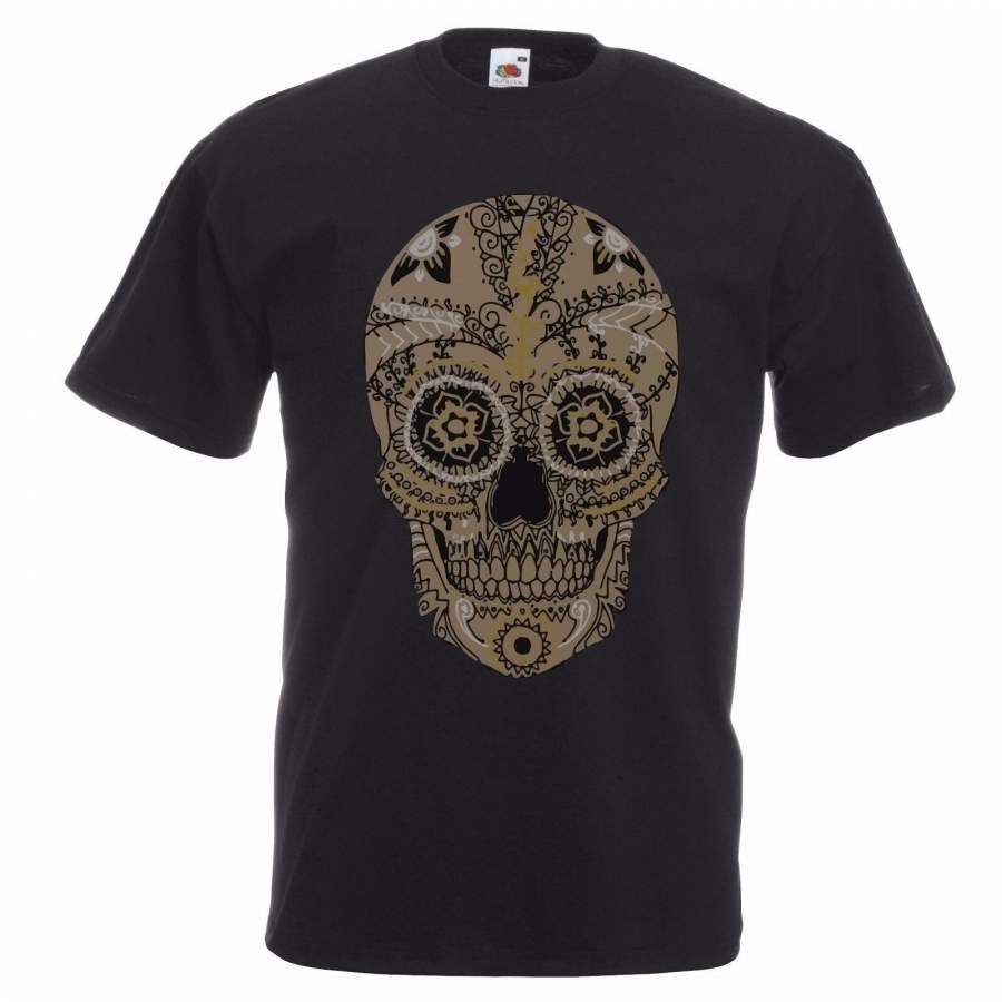 Tom Clancy Wildland Inspired Men’S Fashion T-Shirt Mexican Skull Santa Muerte Day Of The Dead