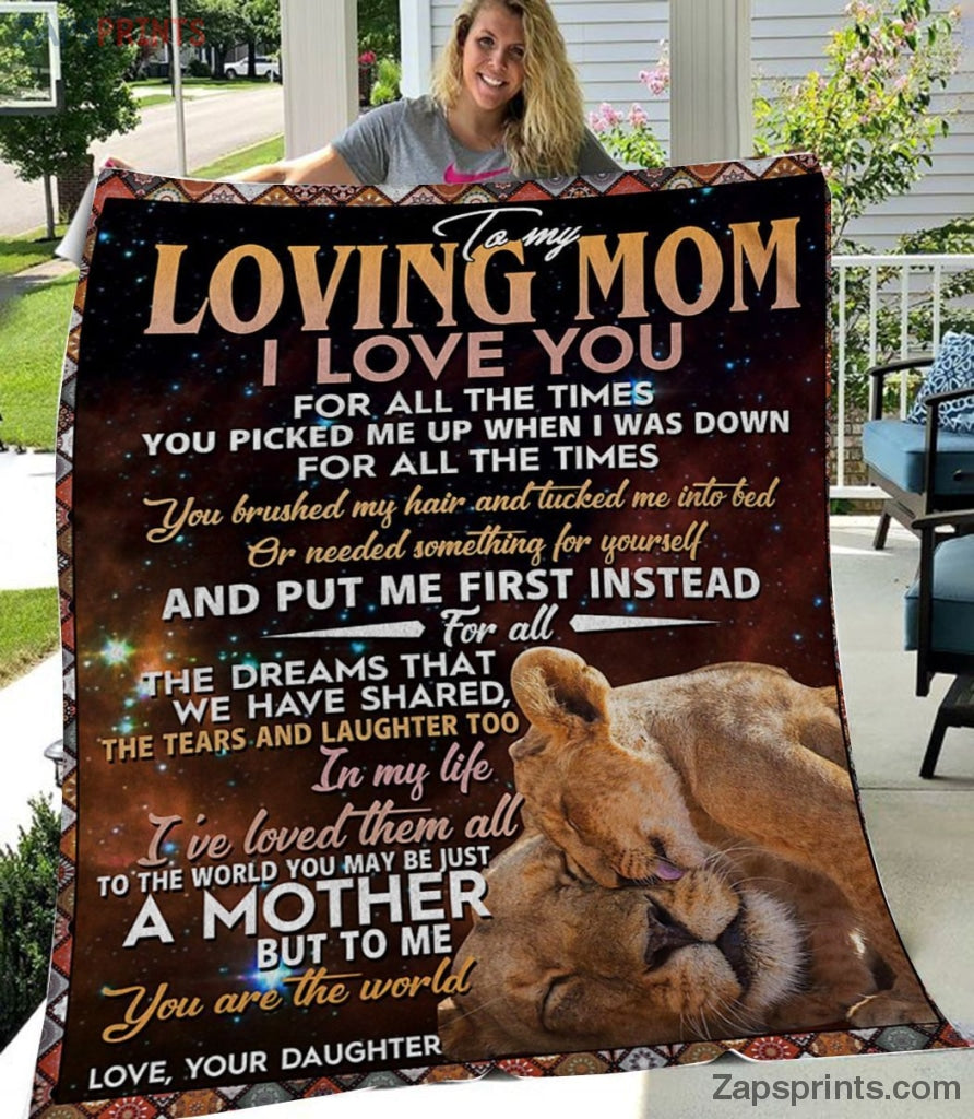 Gift For Mom – To My Mom – Lion – My Strong Mommy – Blanket