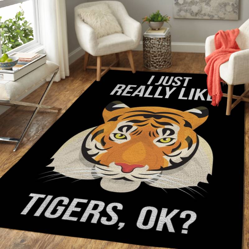 I Like Tigers Ok – Animals Area Rug Carpet