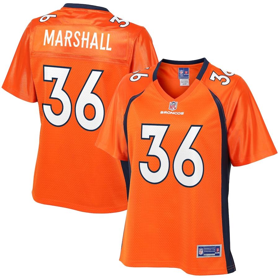 Trey Marshall Denver Broncos NFL Pro Line Womens Player Jersey – Orange