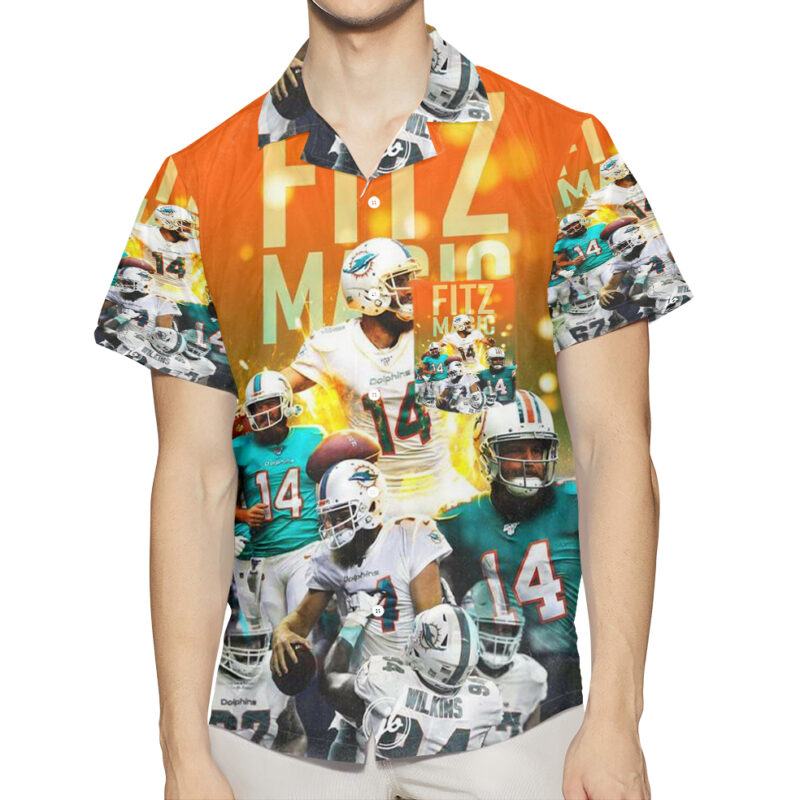 Miami Dolphins Jarvis Landry1 3D All Over Print Summer Beach Hawaiian Shirt With Pocket