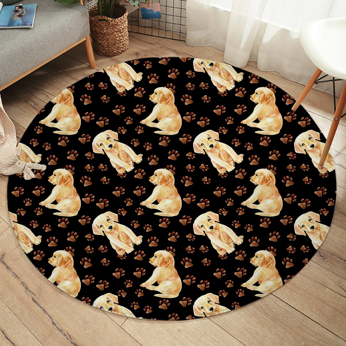 Puppies SW2392 Round Rug