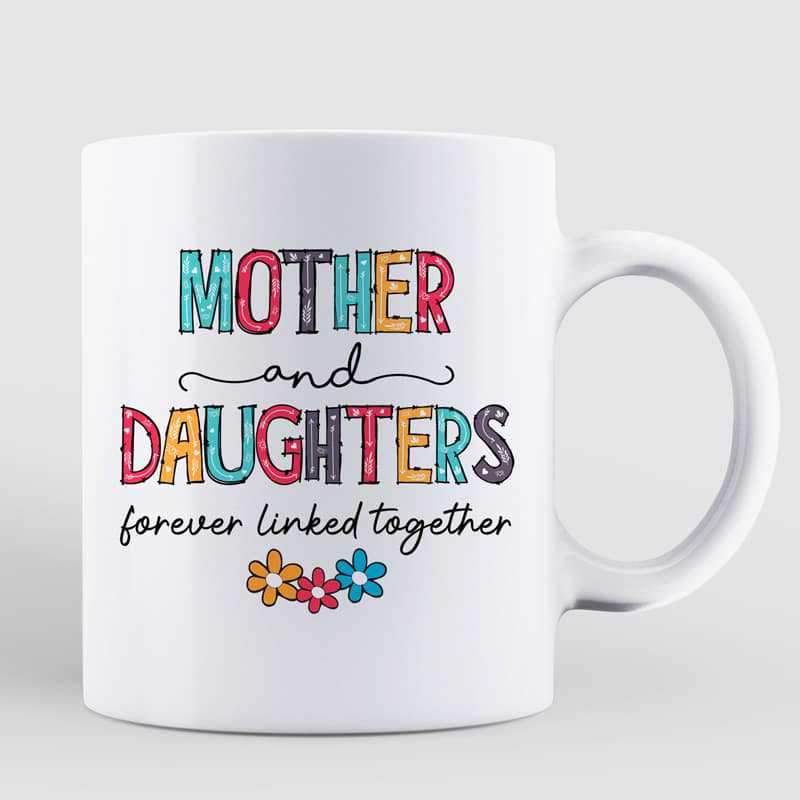 Doll Mother Mom And Daughters Floral Personalized Mug – Katheri Store