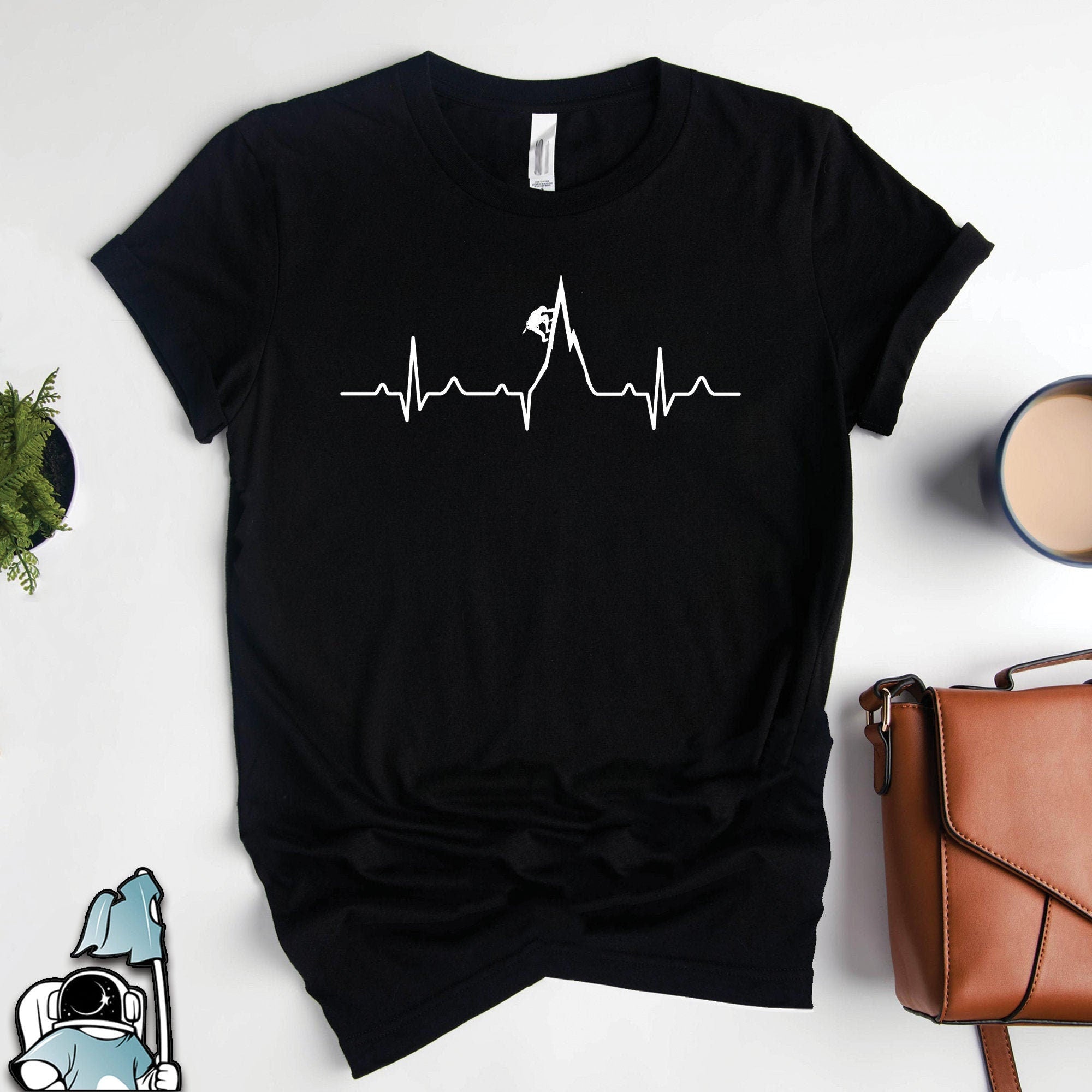 Hiking Heart Beat Pulse Gift For Hiking Lovers Standard/Premium T-Shirt Hoodie