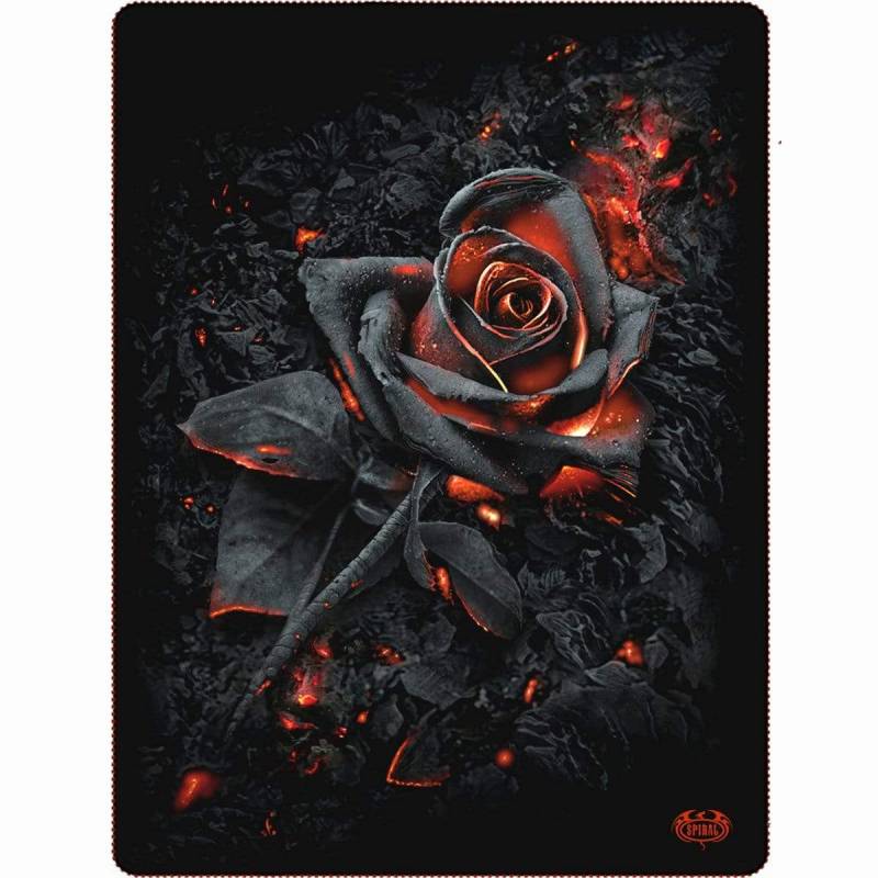 BURNT ROSE - Fleece Blanket with Double Sided Print