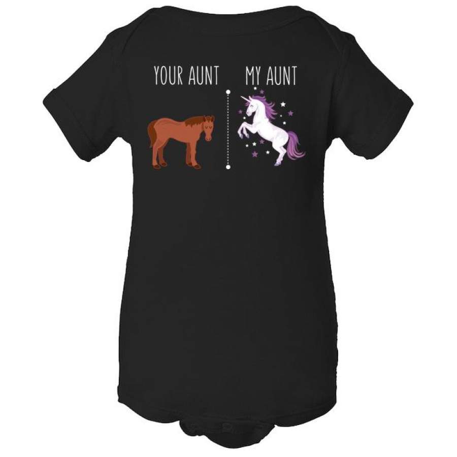 Your Aunt My Aunt Horse Unicorn Funny T-Shirt For Crazy Aunts!