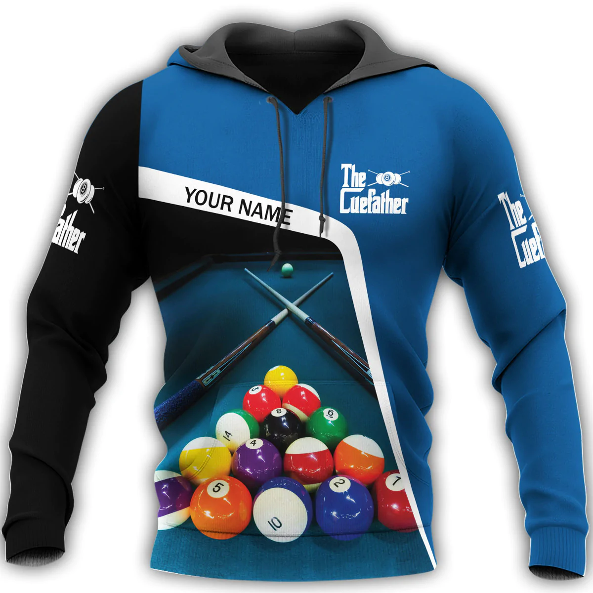 Personalized Sublimation Billiard Art On Hoodie, Billiard Tshirt Men Women, Billiard Lover Gift, Billiard Club Uniform