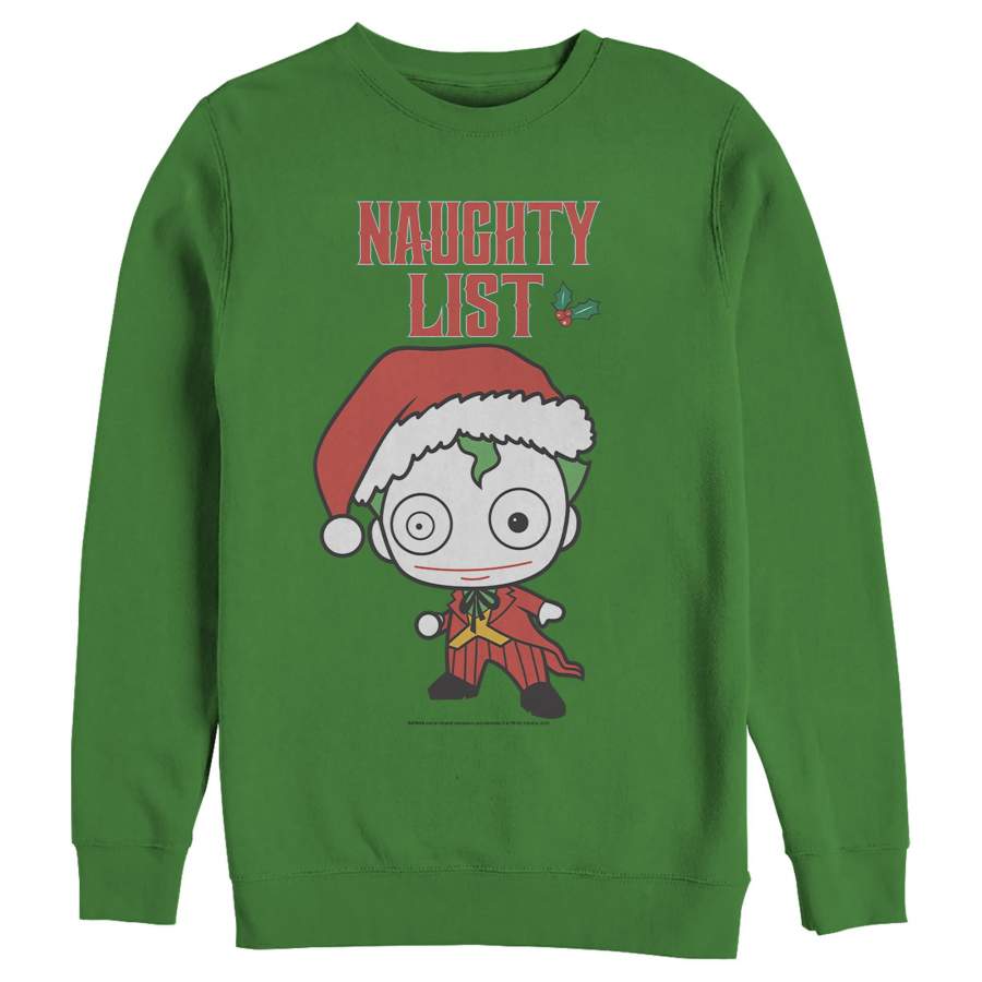 Batman Men’s Christmas Joker Naughty  Sweatshirt