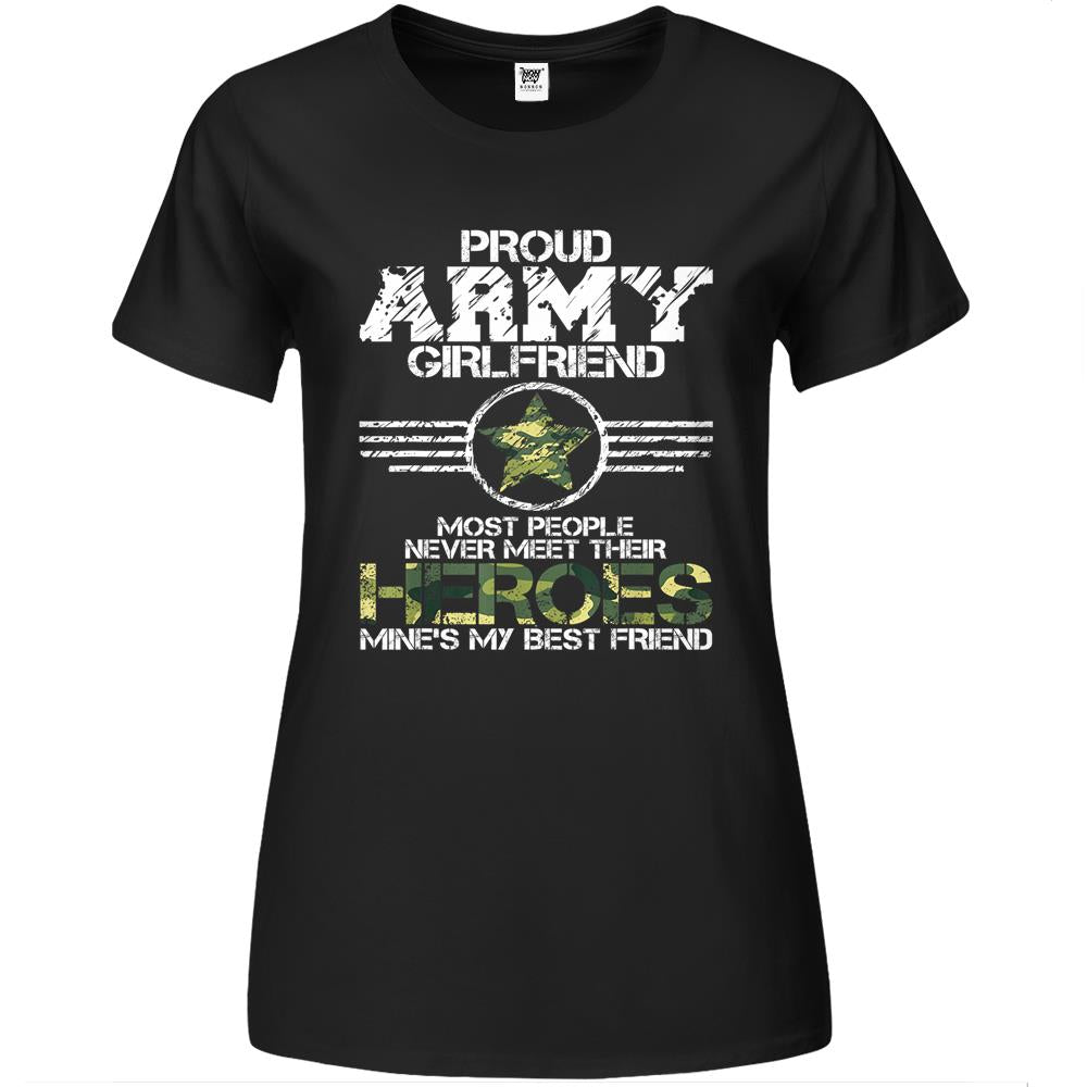 Military Appreciation Day Proud Army Girlfriend Premium Womens Tshirts