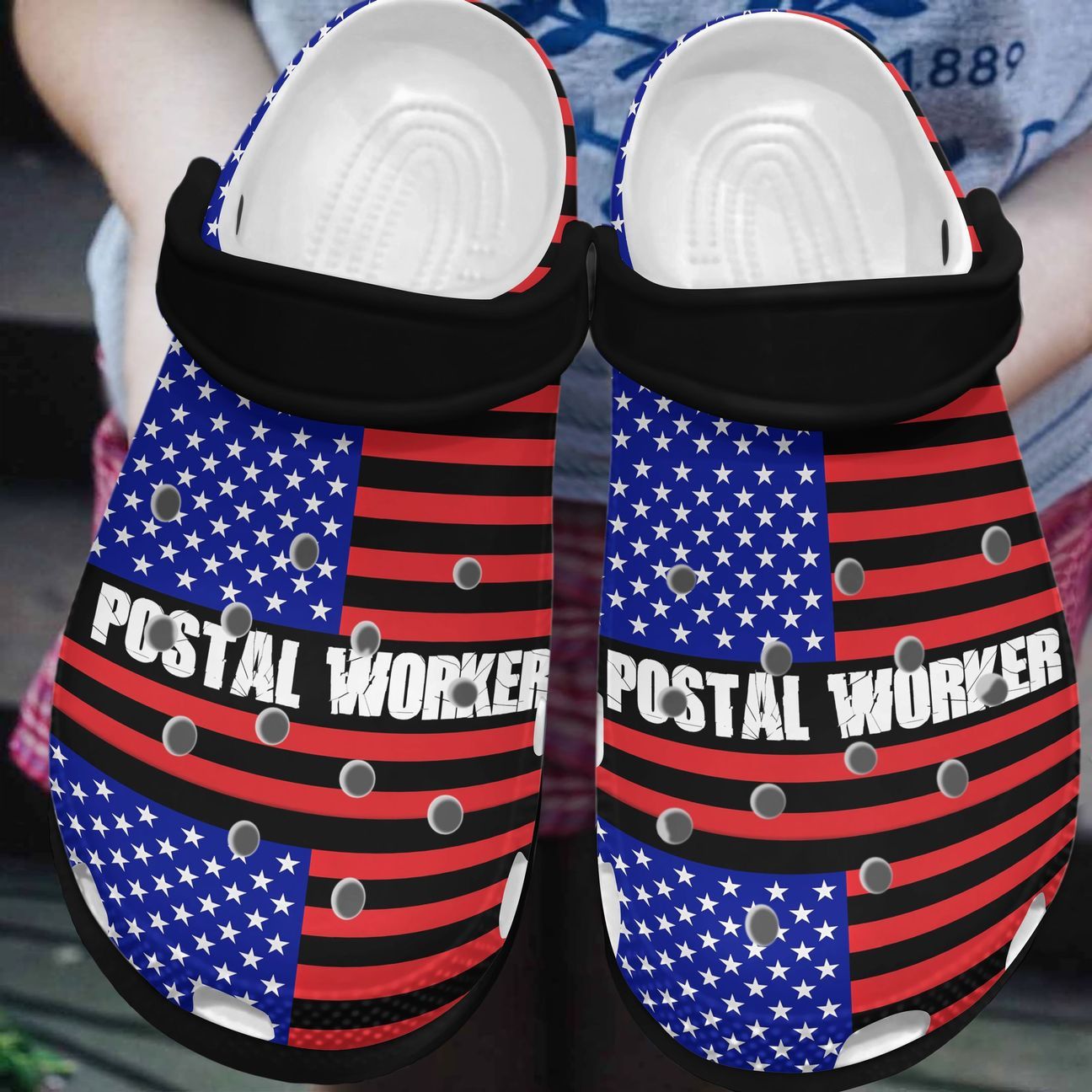 Postal Worker Personalized Clog, Custom Name, Text, Color, Number Fashion Style For Women, Men, Kid, Print 3D Postal Worker