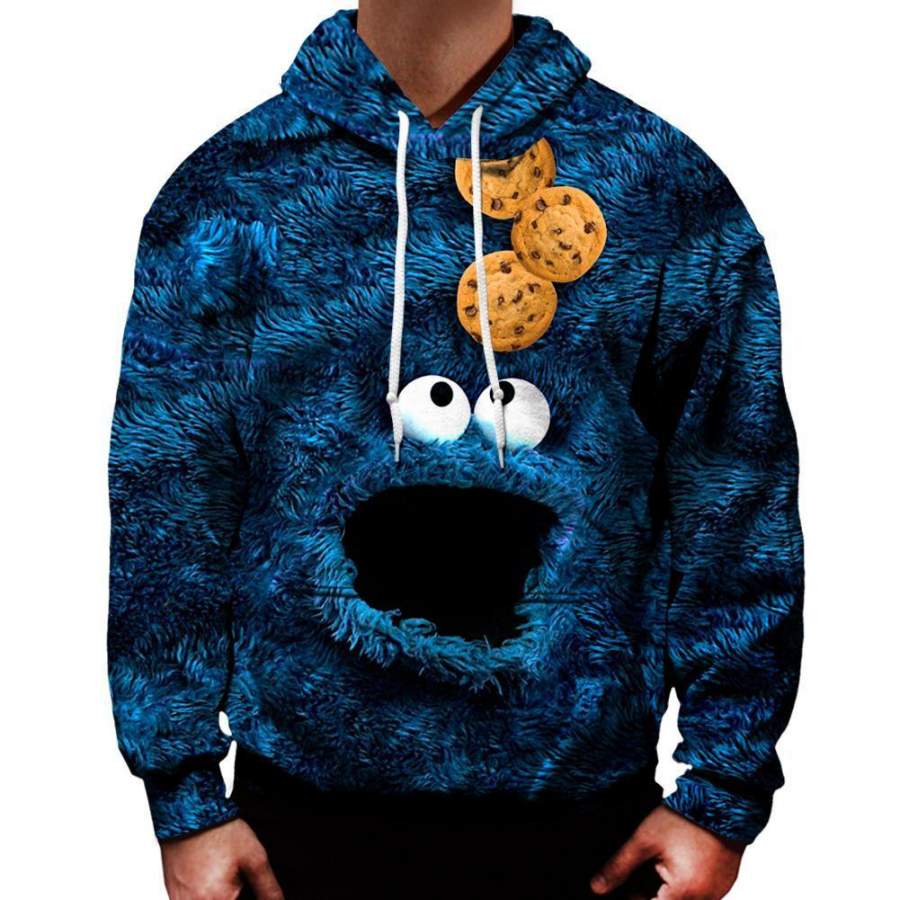 Cookie Monster Hood Hoodie All Over Printed