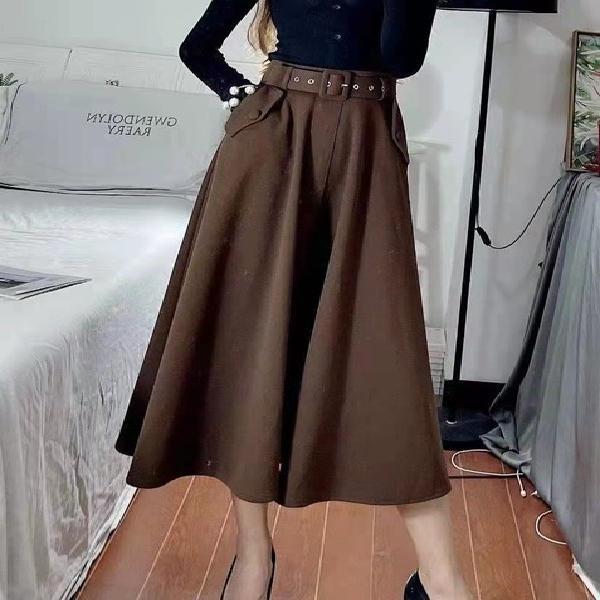 Women’s Autumn and Winter High Waist Retro Skirt Long Skirts Woman Fashion 2021 Y2k Vintage Clothing Preppy Style Gothic Clothes alx