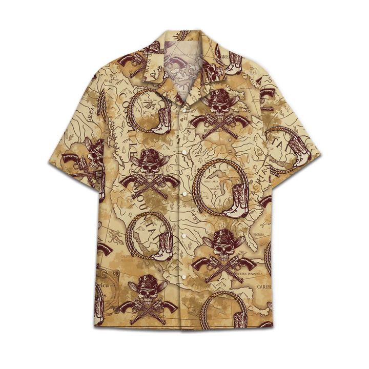 Cowboy Skull Hawaii Shirt Ha18665