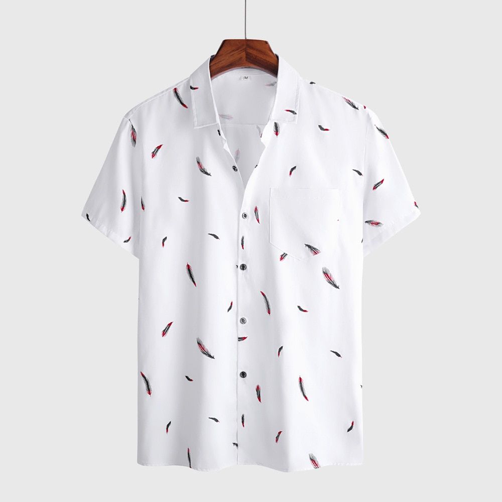 Summer Feather White Awesome Design Unisex Hawaii Shirt For Men And Women Ha89571