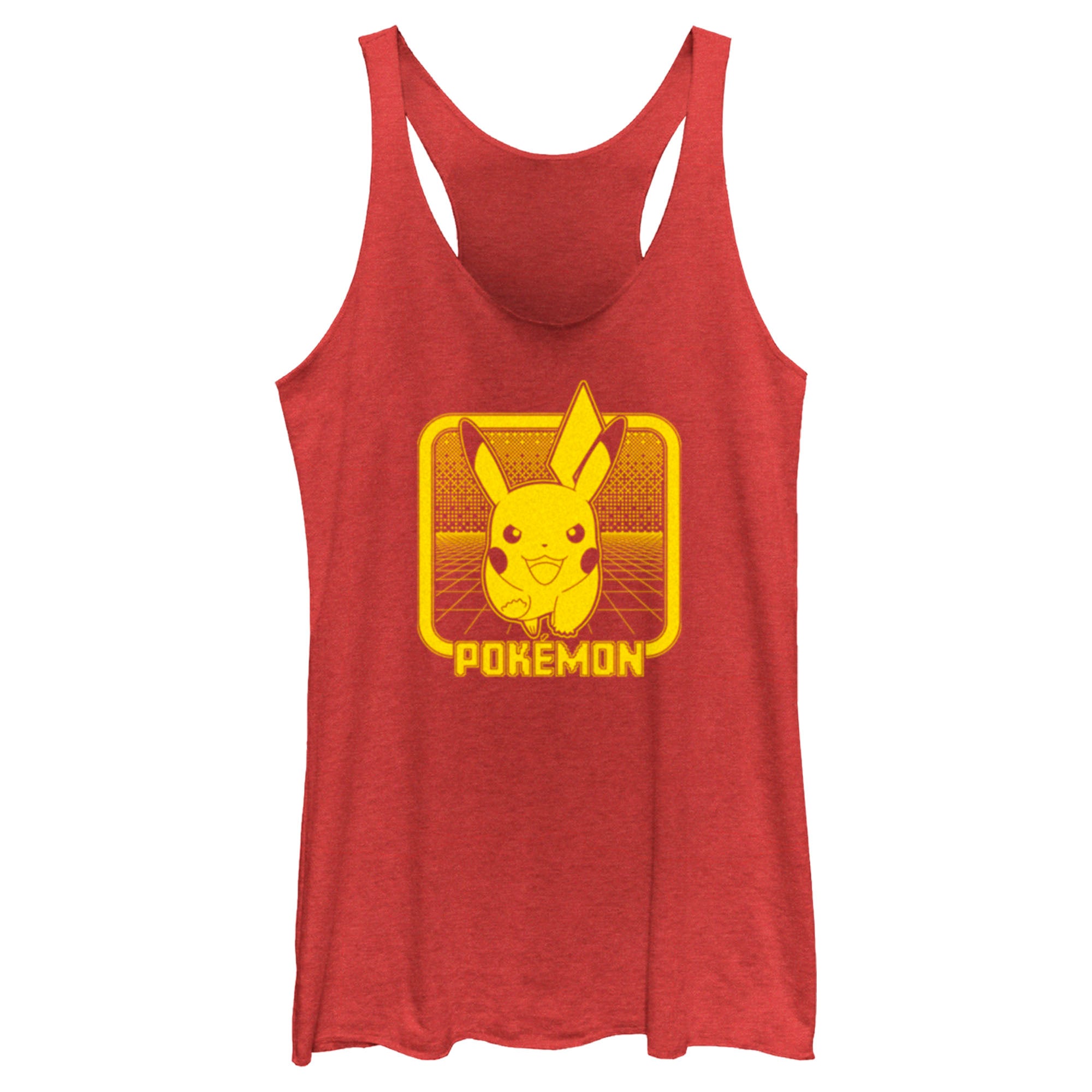 Women’S Pokemon Digital Pikachu Racerback Tank Top